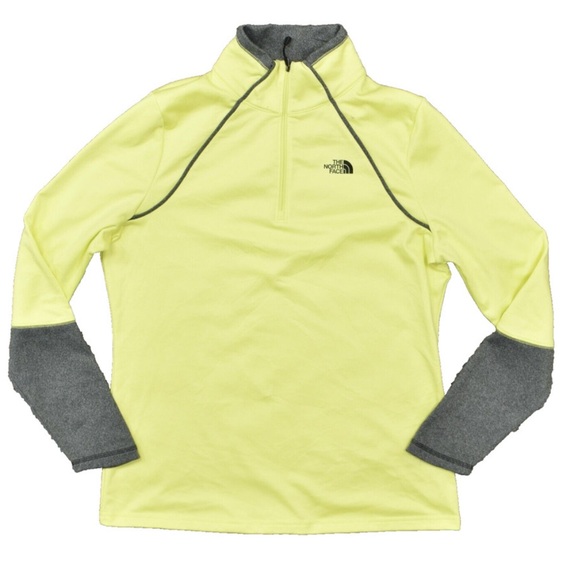 The North Face Sweaters - North Face Women's Size XL Neon Yellow Pullover Polyester 1/4 Zip Long Sleeve